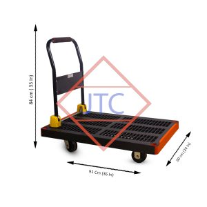 heavy duty plastic platform trolley 34 x 36